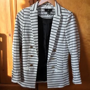 H&M striped blazer